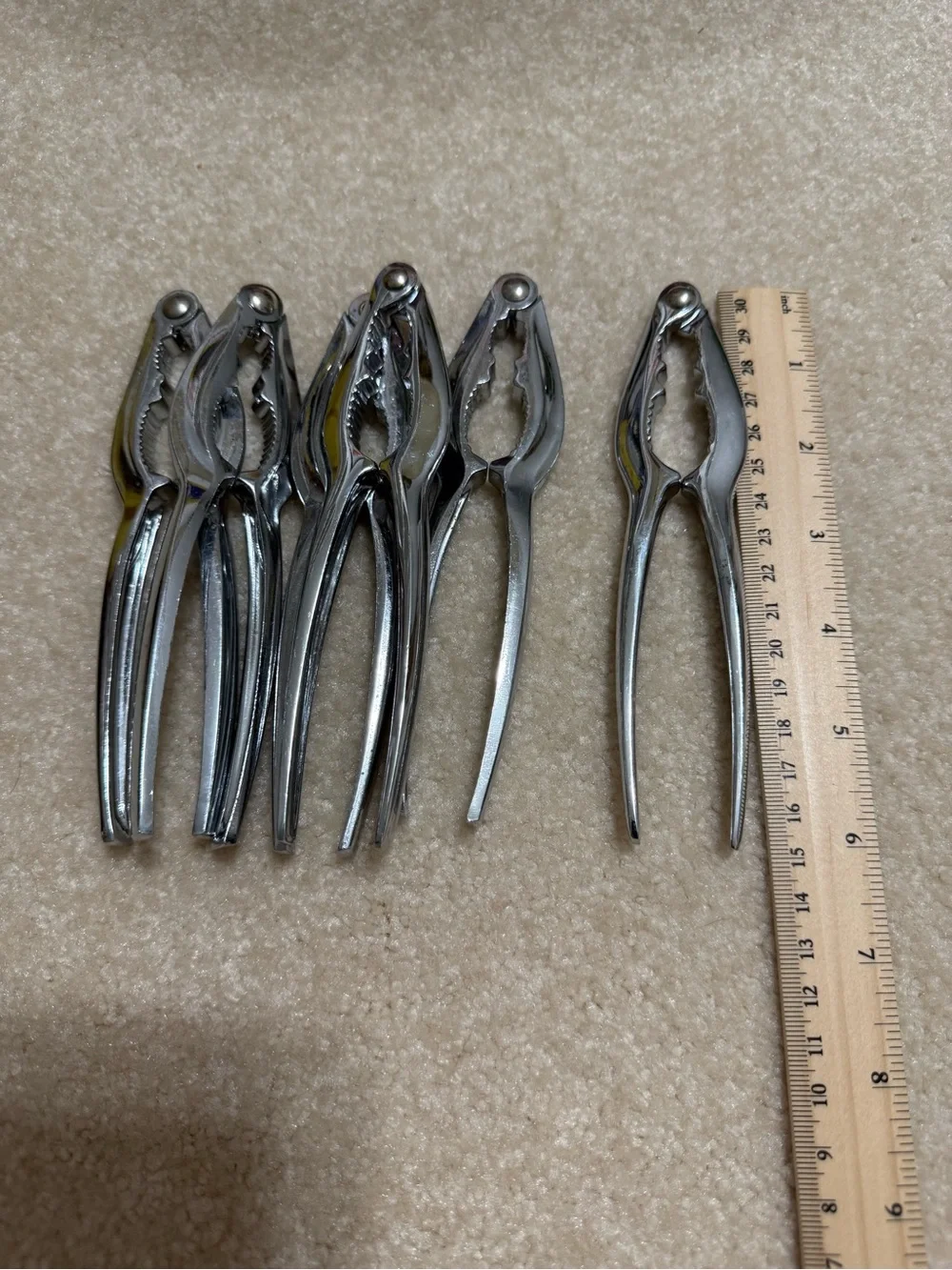 Set of 6 Metal Seafood Crab Crackers